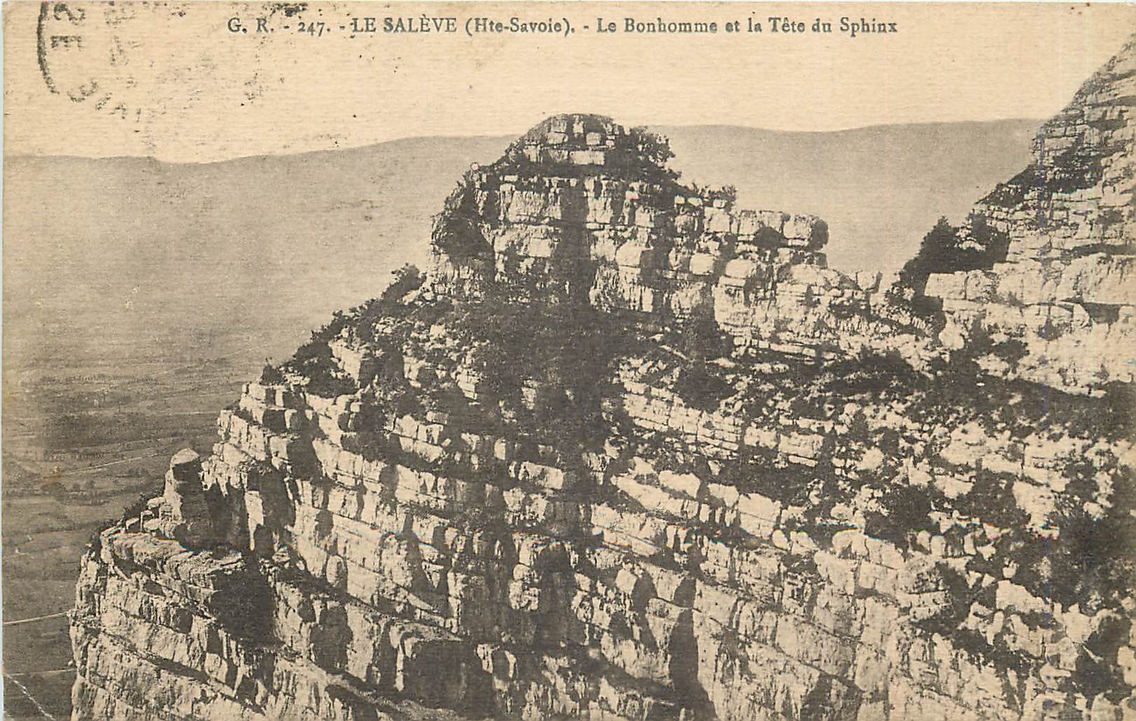 CPA Le Saleve Hte Savoie Le Bonhomme et la Tete du Sphinx 