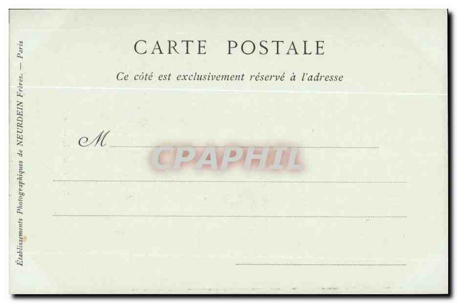 Chateau de Busset CPA le pont levis — Rückseite