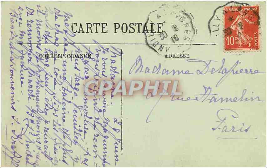 CPA Vittel Un Coin du Parc  — Rückseite