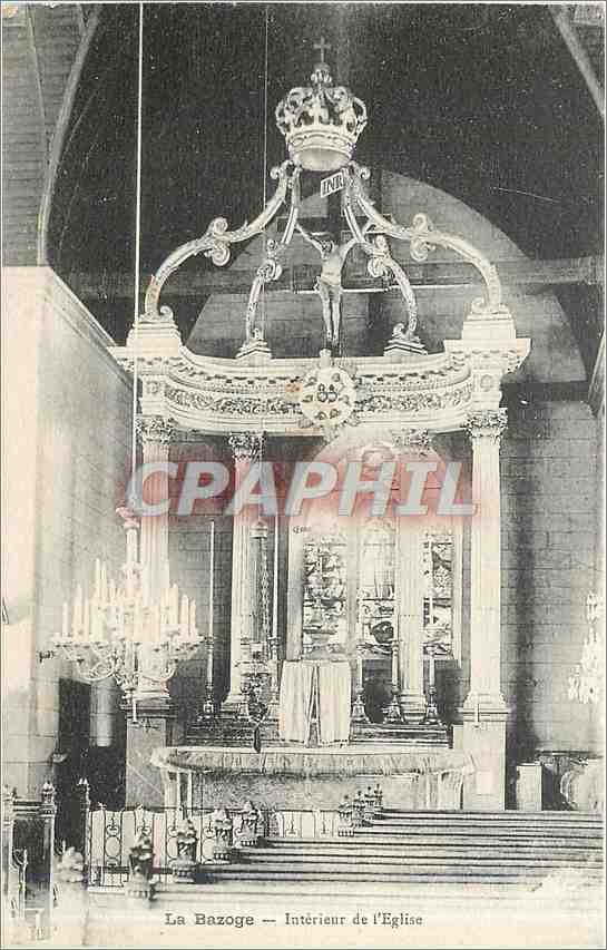 CPA La Bazoge Interieur de l'Eglise 