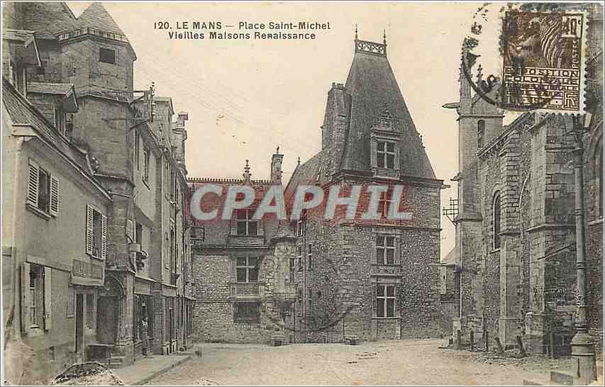 Le Mans — Place Saint-Michel — Vieilles Maisons Renaissance — A. Dolbou, Le Mans