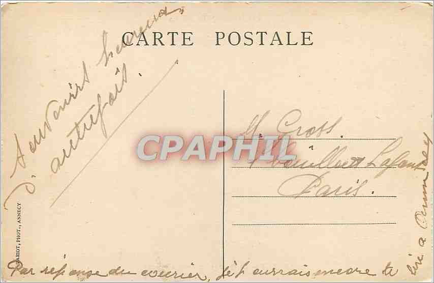 CPA Annecy Le Quai et les Vieilles Prisons  — Rückseite