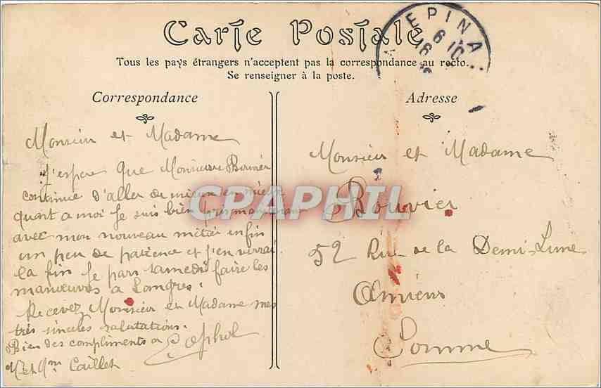 CPA Epinal Le Canal et le Quai des Bons Enfants  — Back