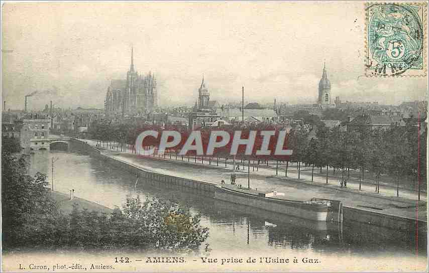 CPA Amiens Vue prise de l'Usine a Gaz 