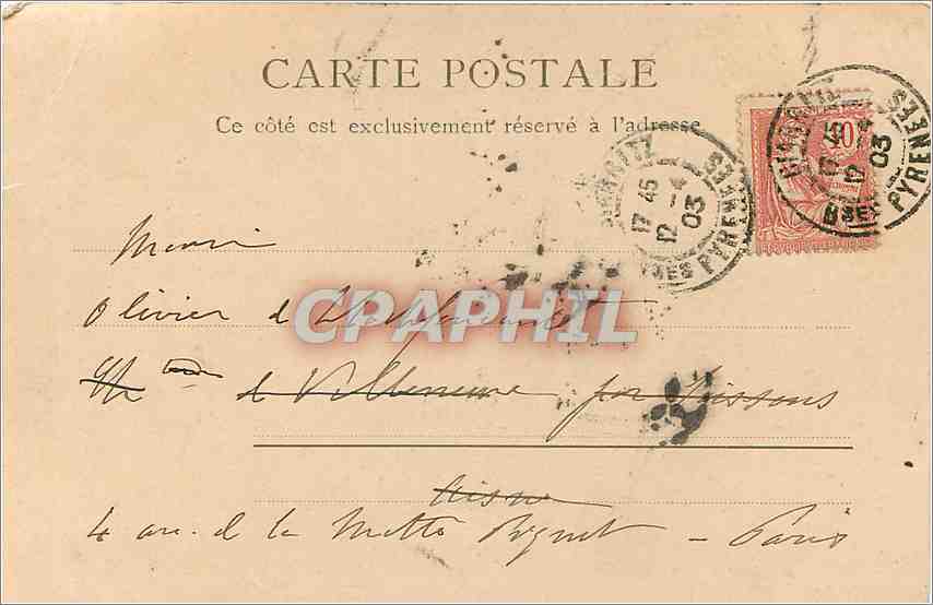 Biarritz — vue de la plage et du front de mer — R. & J. D. 10501 — Rückseite
