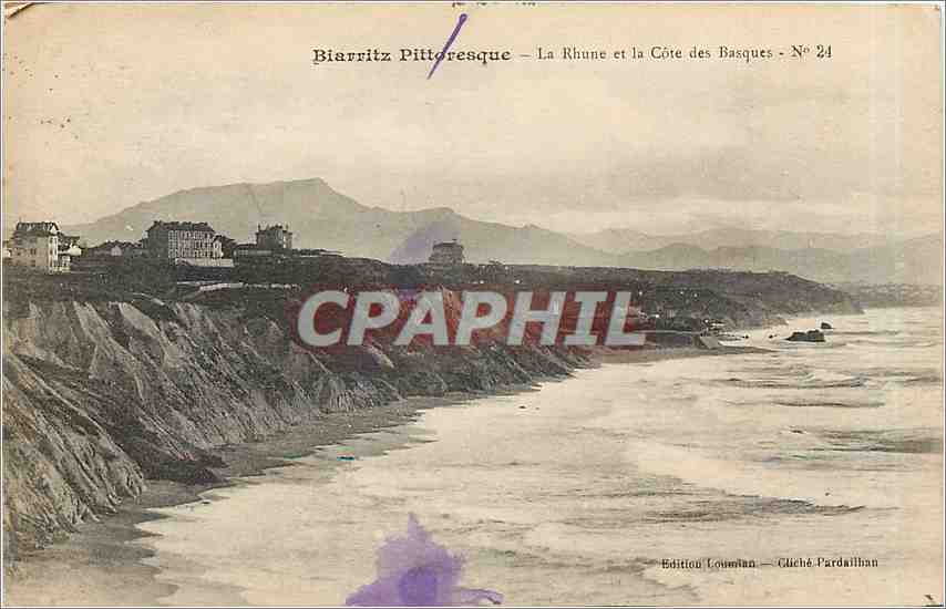 CPA Biarritz Pittoresque La Rhune et la Cote des Basques 