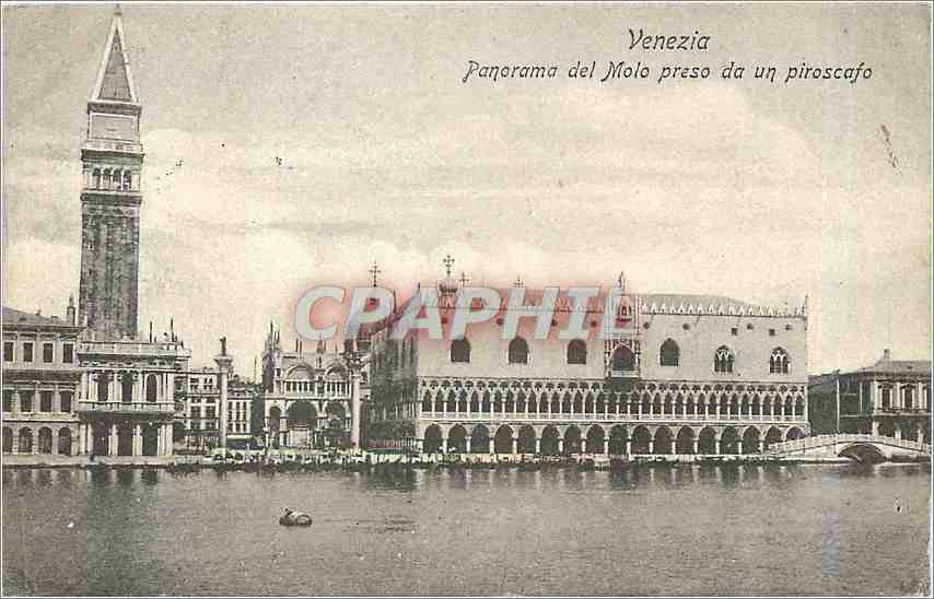 CPA Venezia Panorama del Molo preso da un piroscafo 