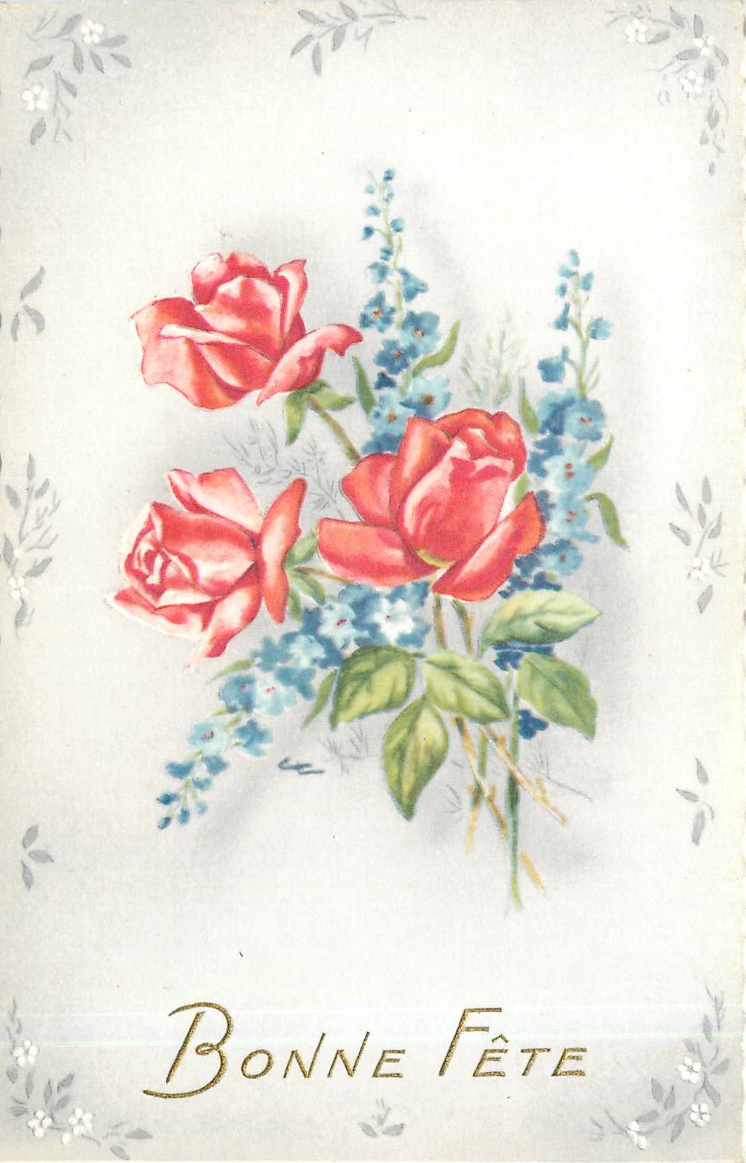 CPA Bonne Fete Fleurs