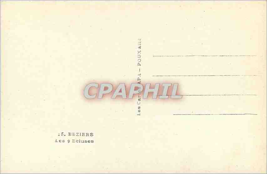 CPM Beziers Les 9 Ecluses  — Back