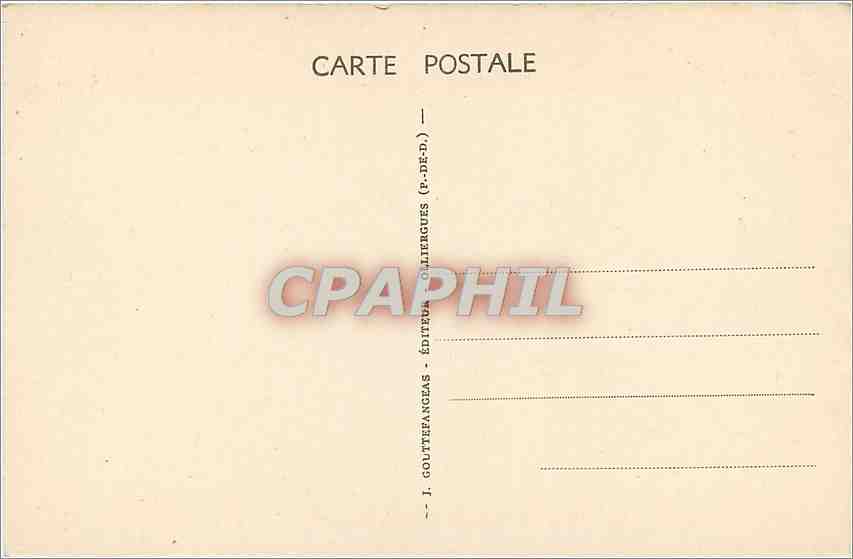 Église de BESSE - Pilastre à droite du Chœur, détail sculpté — J. GOUTTERFANGES (P.-DR-D.) — Rückseite
