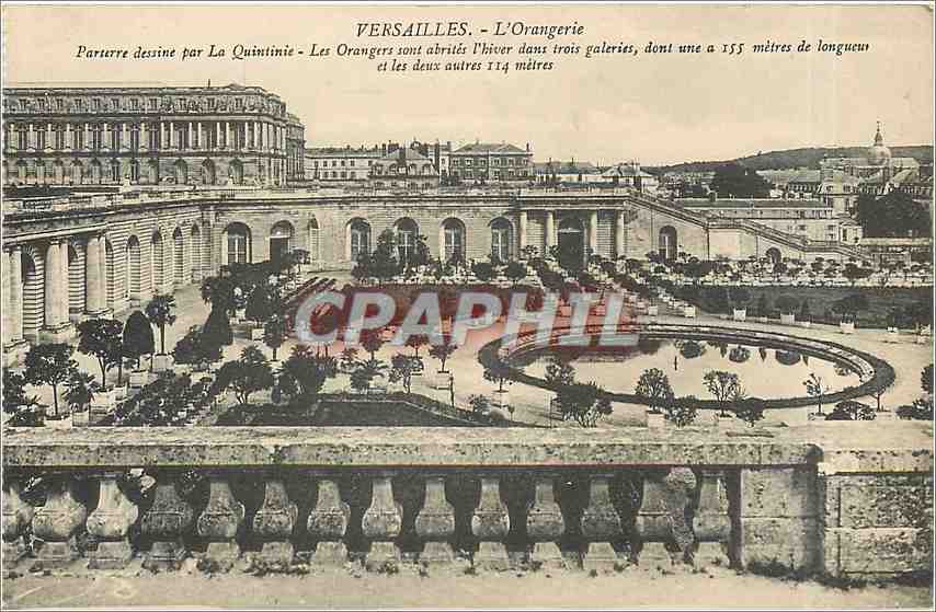 CPA Versailles L'Orangerie Parterre dessine par La Quintinie 