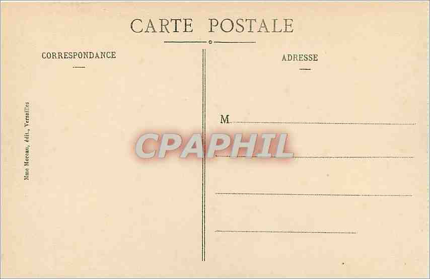 CPA Versailles Facade du Grand Trianon  — Verso