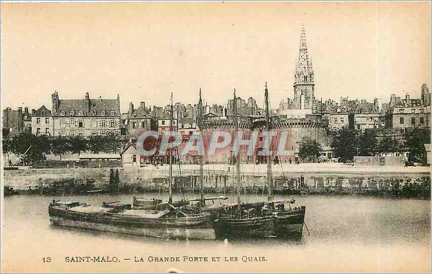 Saint-Malo — La Grande Porte et les Quais — Lévy Fils et Cie, Paris