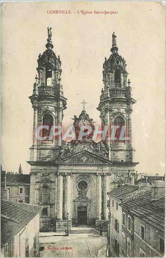 Lunéville - L'Église Saint-Jacques — éditeur L. Haster, n° 348