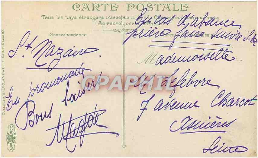 CPA St Nazaire L'Eglise  — Back