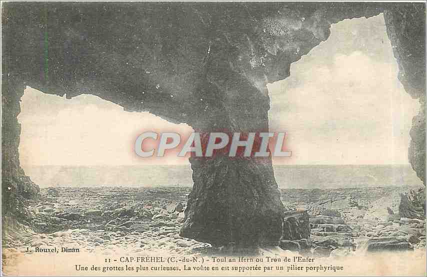 CPA Cap Frehel C du N Toul an ifern ou Tron de l'Enfer Une des grottes les plus curieuses 