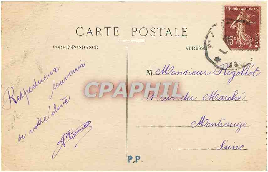CPA Cap Frehel Rochers de Chateau Renard  — Back