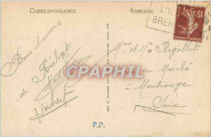 CPA Ile de Brehat La Corderie et le Ilots de Kerpont  — Rückseite