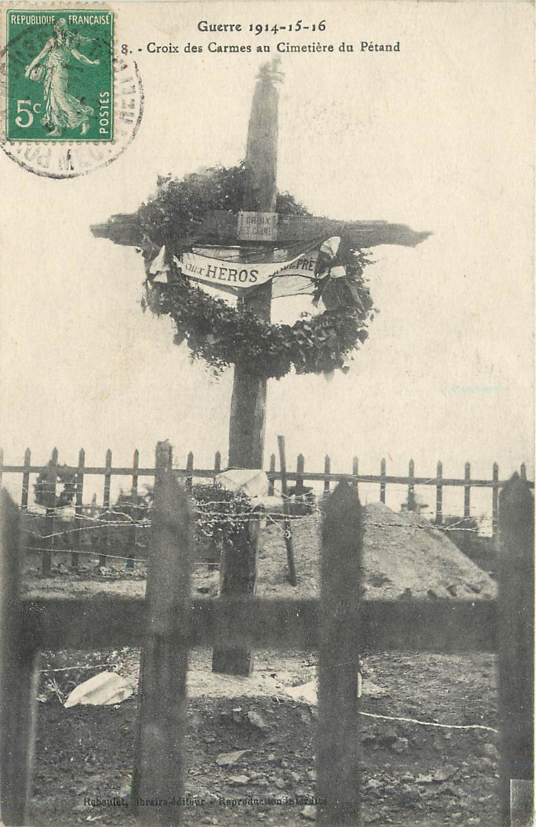 CPA Croix des Carmes au Cimetiere du Petand Militaria
