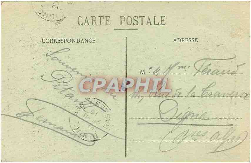 CPA Croix des Carmes au Cimetiere du Petand Militaria — Rückseite