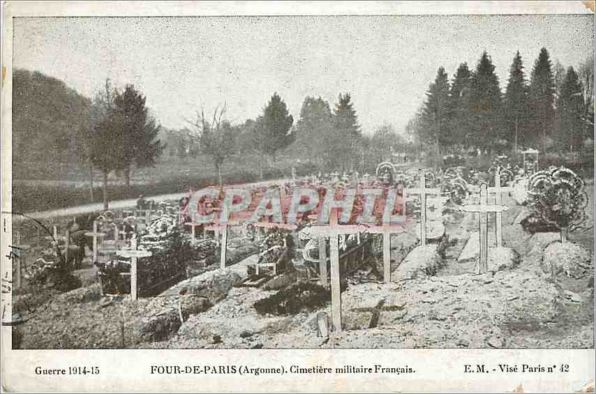 CPA Four de Paris Argonne Cimetiere militaire Francais 