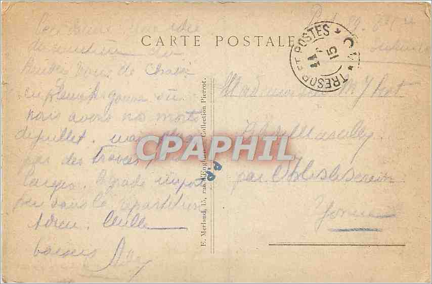 CPA Four de Paris Argonne Cimetiere militaire Francais  — Rückseite