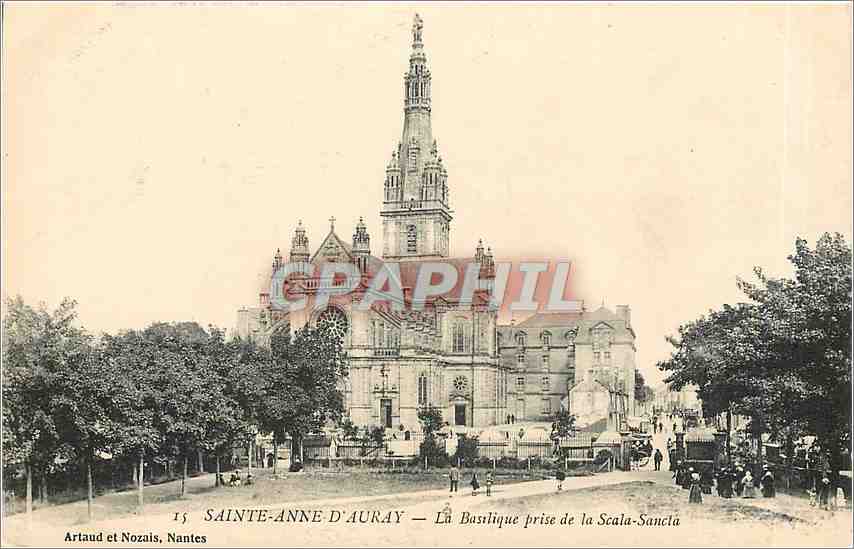 Sainte-Anne d'Auray — La Basilique prise de la Scala-Sancta — Artaud et Nozais, Nantes
