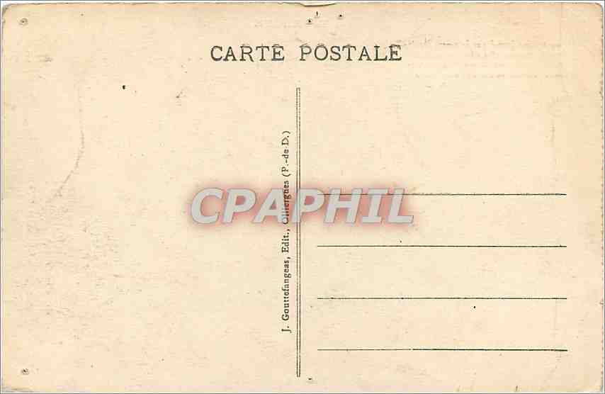 CPA L'Auvergne Le Lac Pavin — Rückseite