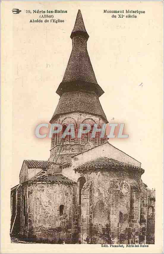 CPA Neris les Bains Allier Abside de l'Eglise 