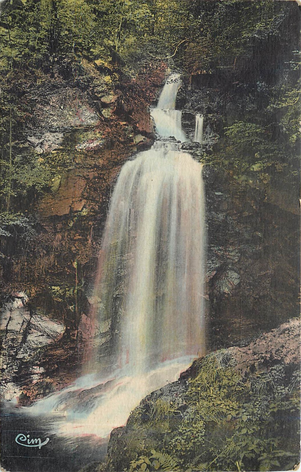 CPA Champs sur Tarentaine Cantal Cascade du Cornillon 