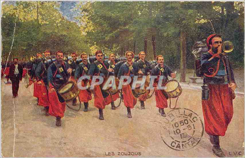 CPA Aurillac Cantal les Zouzous Militaria