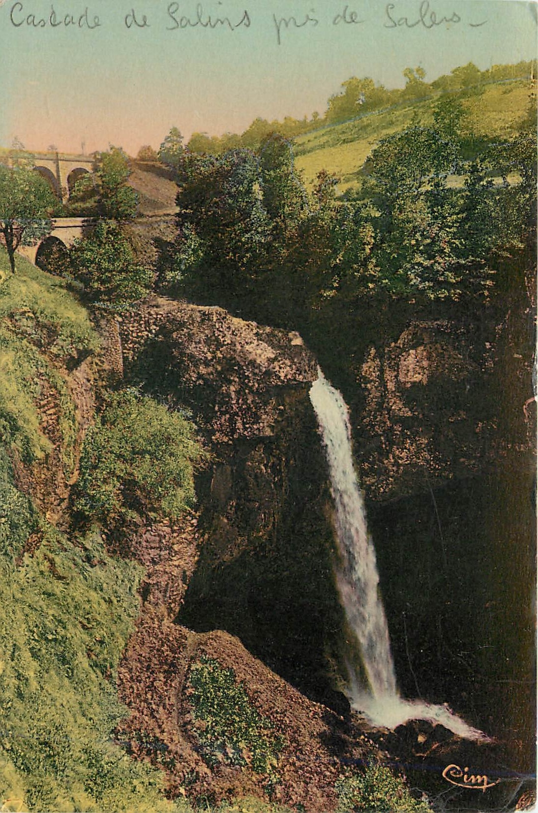 CPA Environs de Salers Cantal Cascade de Salins 