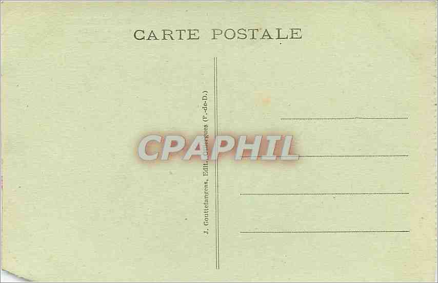 La Dent-du-Marais ou Saut de la Pucelle — L'Auvergne — J. Gattelangues (F.-de-D.) — Rückseite