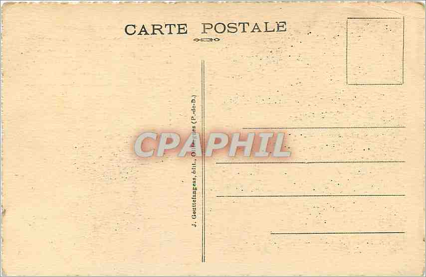 La Dent du Marais ou Saut de la Pucelle — Légende du Chambon — J. Gouttefanges, édit. Ollier (P.-do-D.) — Verso