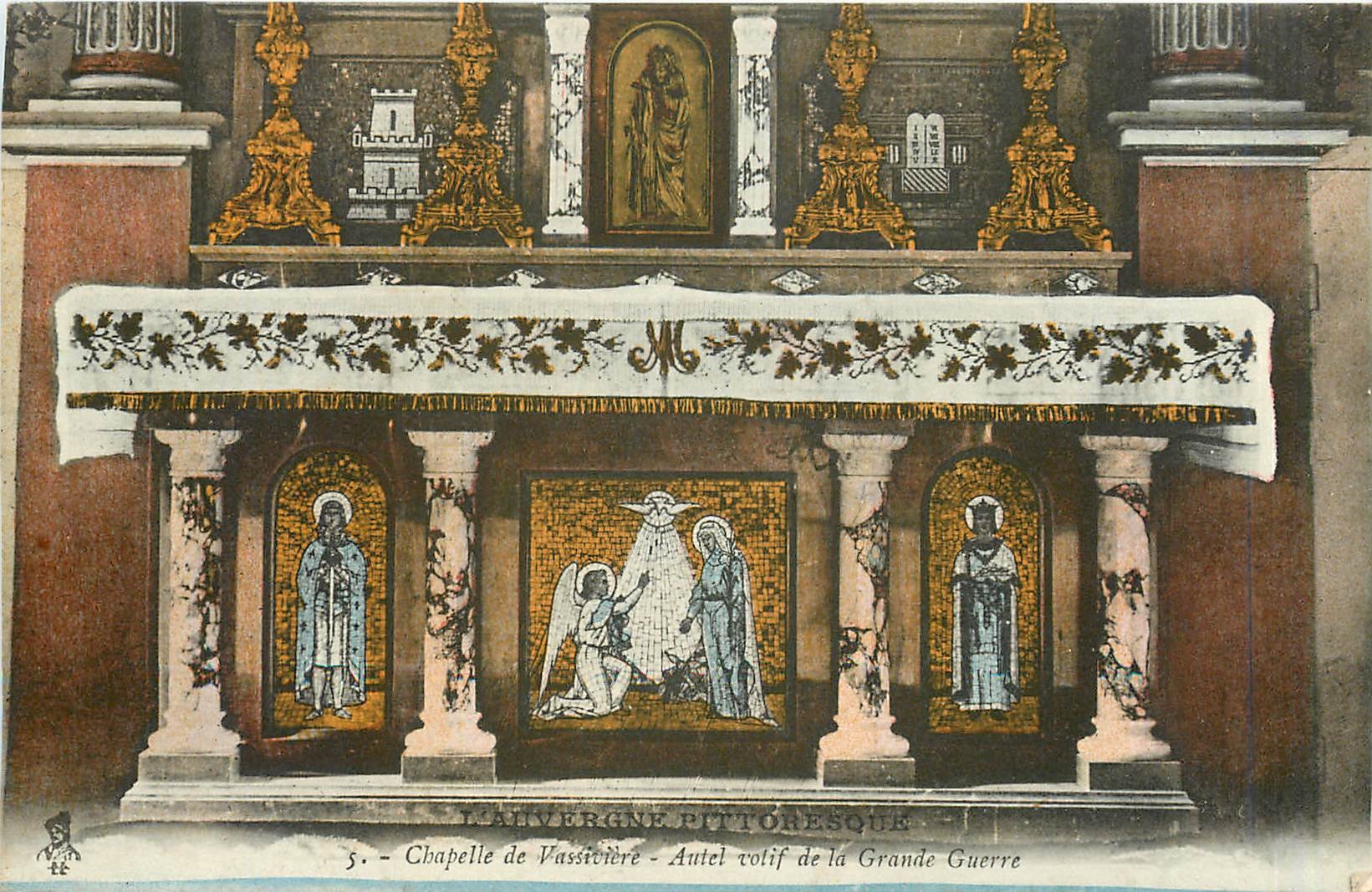 CPA Chapelle de Vassiviere Autel rotif de la Grande Guerre 
