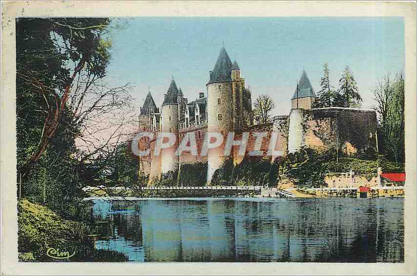 CPA Chateau de Josselin Vue sur l'Oust 