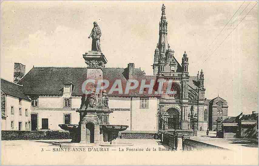 CPA Sainte Anne d'Auray La Fontaine de la Basilique 