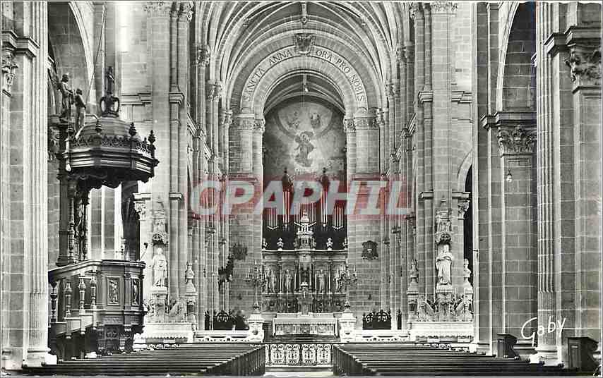 CPM Sainte Anne d'Auray Morbihan Interieur de la Basilique Orgue