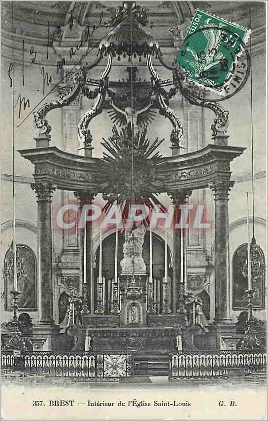 CPA Brest Interieur de l'Eglise Saint Louis 
