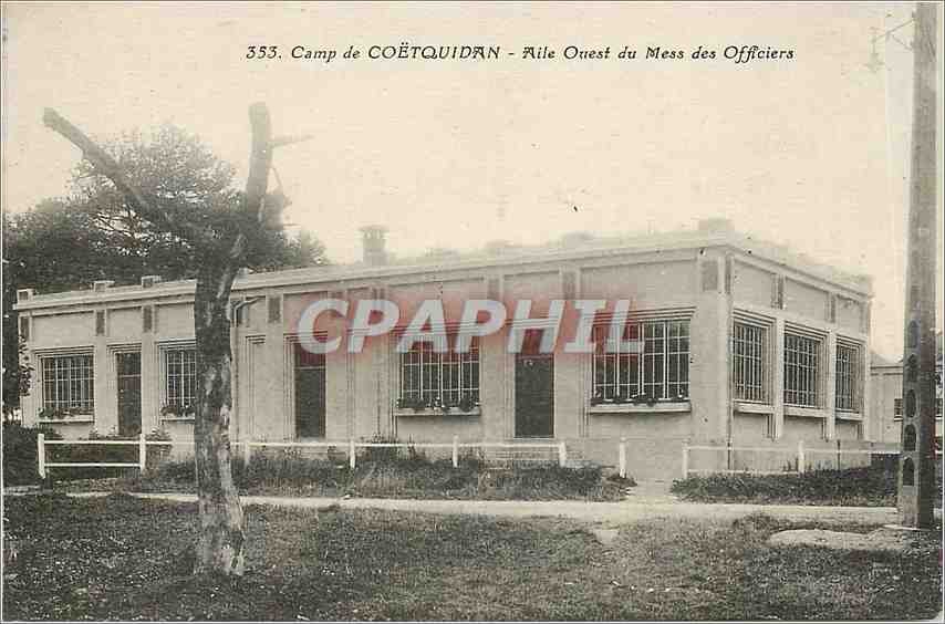 Camp de Coëtquidan - Aile Ouest du Mess des Officiers — CPA PHIL n°353