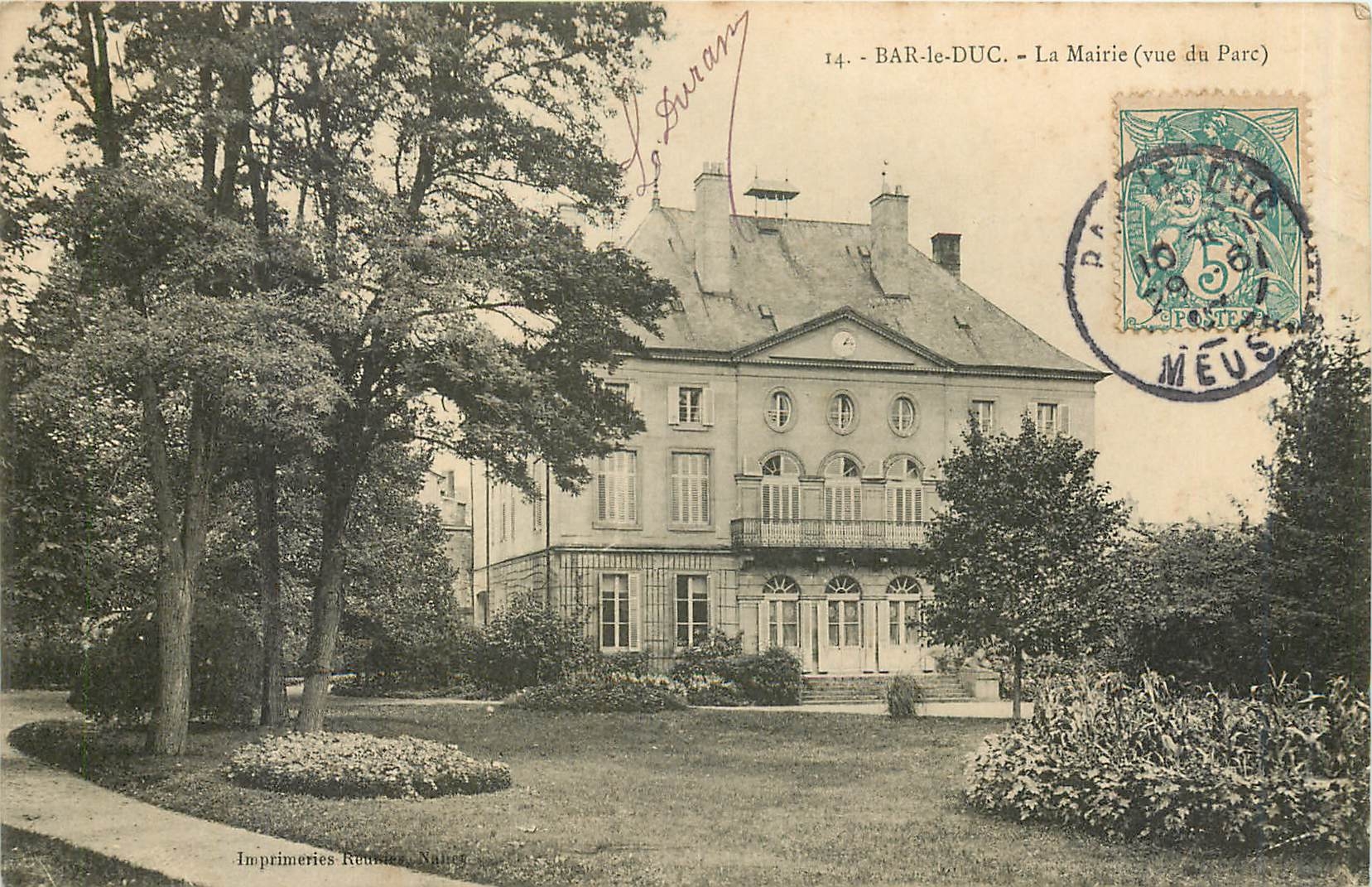 CPA Bar le Duc La Mairie vue du Parc 