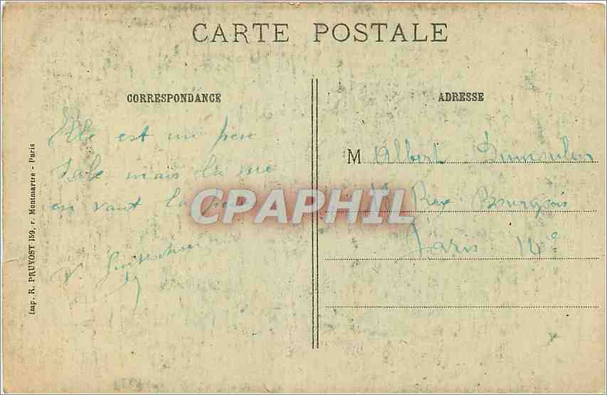 CPA Verdun Meuse Les Ruines Vise Paris du college Buvignier  — Rückseite
