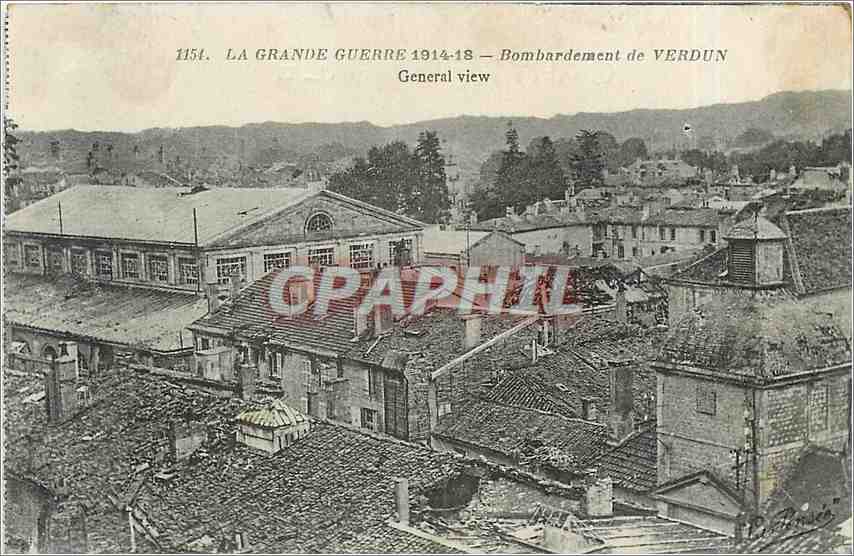 CPA La Grande Guerre 1914 18 Bobbardement de Verdun 