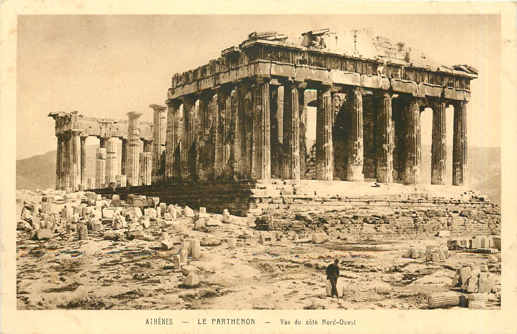 CPA Athenes Le Parthenon Vue du cote Nore Ouest 
