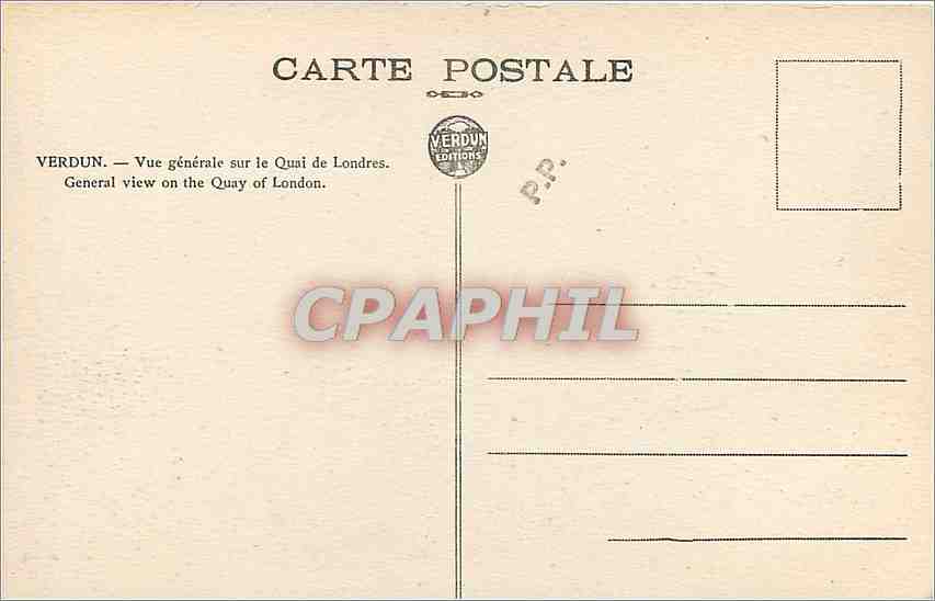 CPA Verdun Vue generale sur le Quai de Londres  — Rückseite