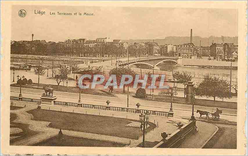 CPA Liege Les Terrasses et la Meuse 