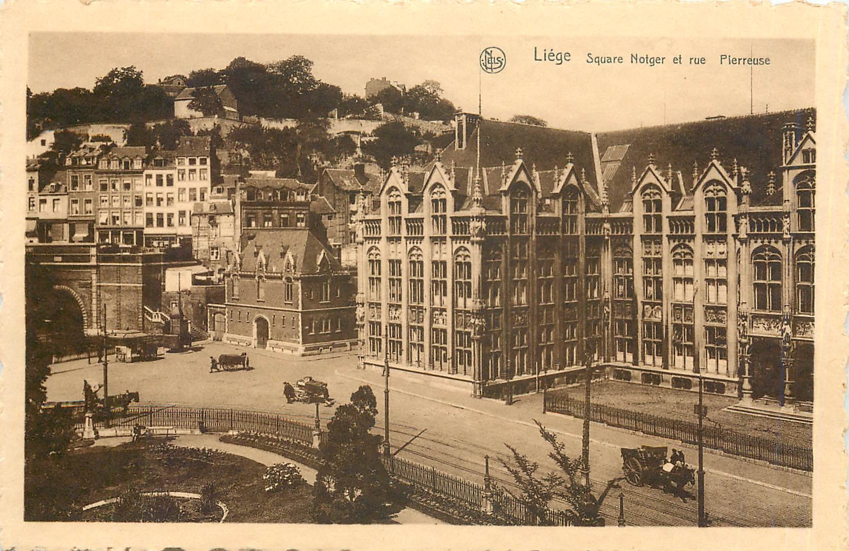 CPA Liege Square Nolger et rue Pierreuse 