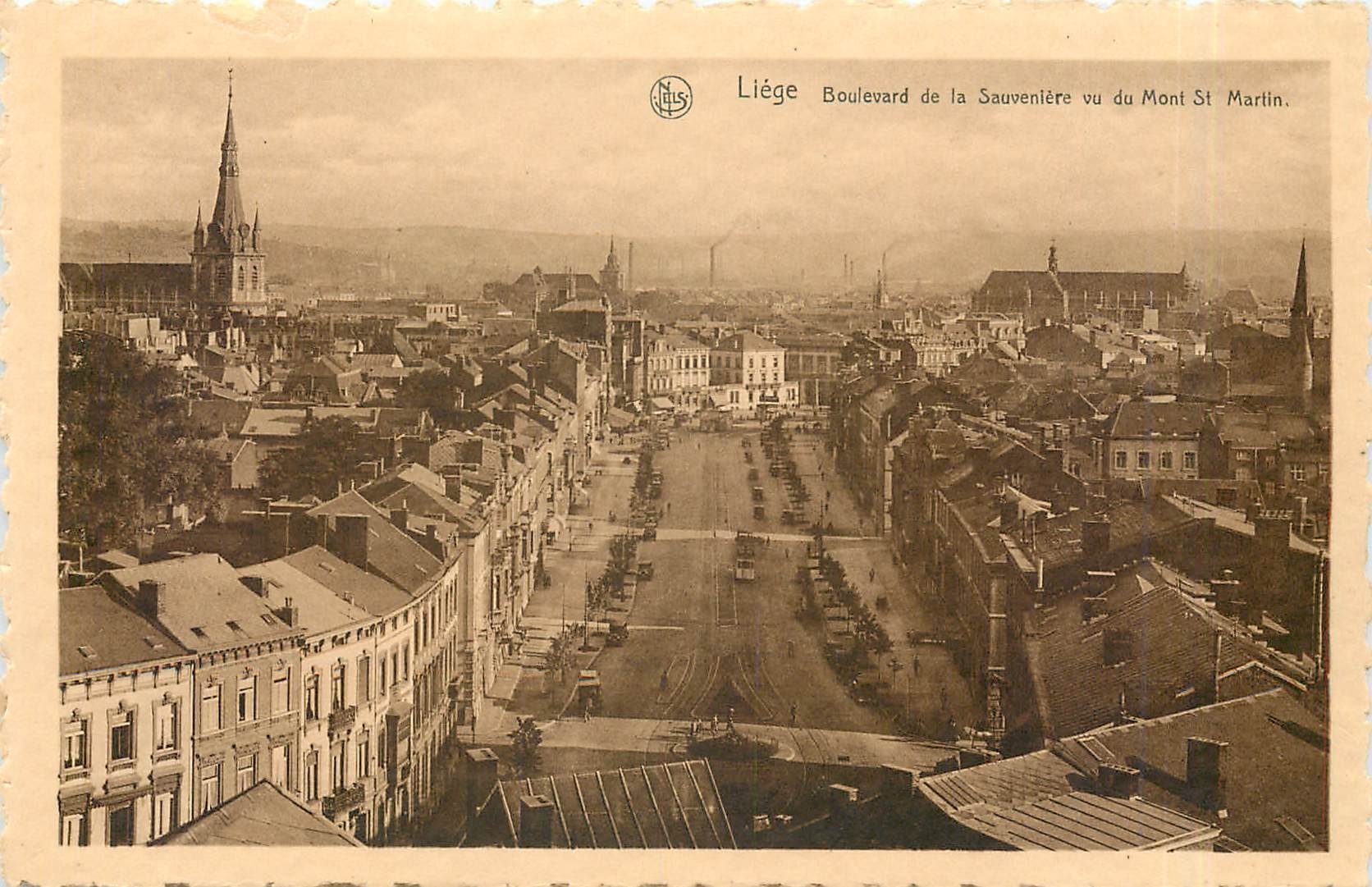 CPA Liege Boulevard de la Sauveniere vu du Mont St Martin 