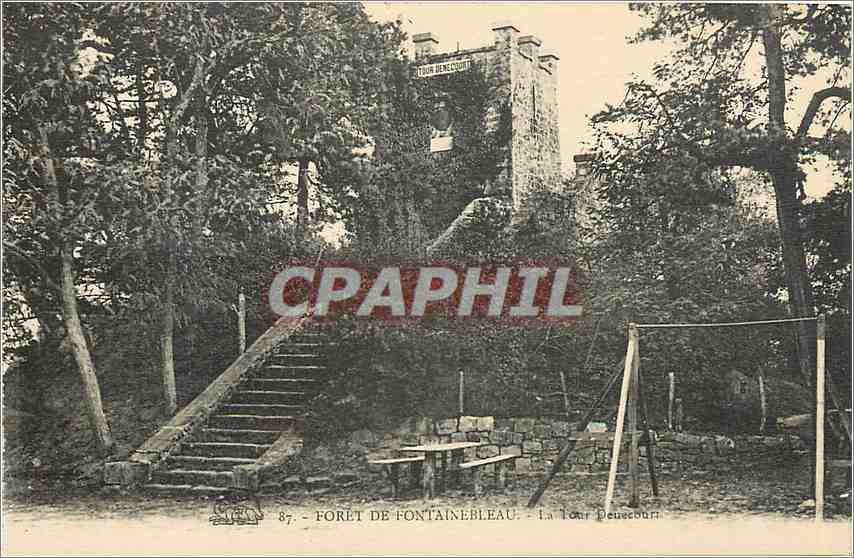 Wald von Fontainebleau — Turm Deucour — Verlag: CPAPHIL, Nr. 87