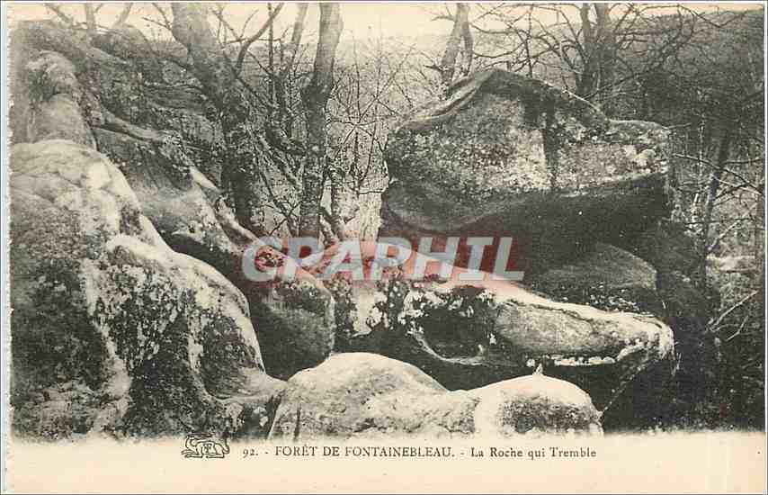 Forêt de Fontainebleau — La Roche qui Tremble — Graphphil, n° 92